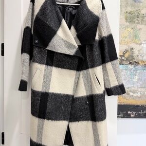 Express Black and White Plaid Women's Cape